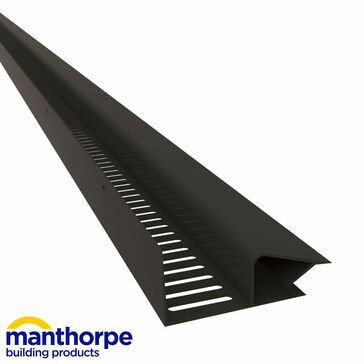 Manthorpe G800 10mm Continuous Soffit Ventilator - Black (Pack of 10)