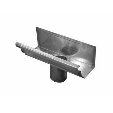 Stainless Gutta Stainless Standard Ogee Running Outlet - 300mm section with spigot fitted