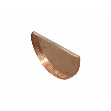 Coppa Gutta Copper Large Half Round Gutter - Stop End - 185mm x 95mm