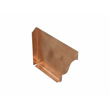 Coppa Gutta Copper Large Ogee Gutter - Stop End Right - 152mm x 130mm