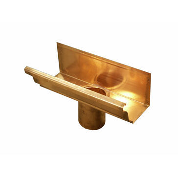 Coppa Gutta Copper Large Ogee Running Outlet - 100 ø - 300mm section with spigot fitted
