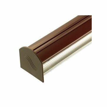 Corotherm Aluminium Glazing Bar, Base & End Cap (Brown) - 3000mm