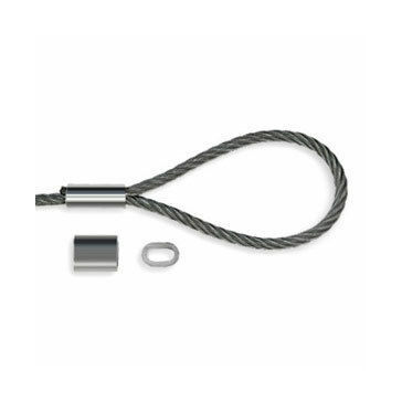 2.5mm Aluminium Ferrules For 2mm Wire Rope Termination (Pack of 100)