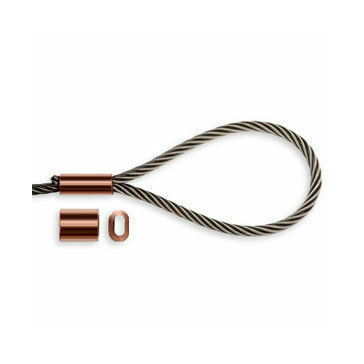 3.5mm Copper Ferrules for 3mm Wire Rope Termination (100 pk)