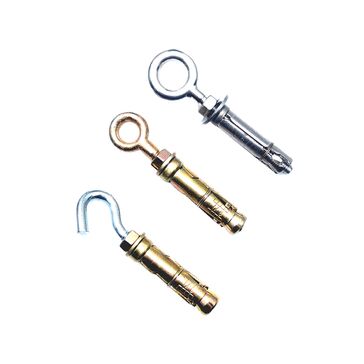 Netting Corner Hook Bolt M8 BZP Yellow Passivated (Drill Size 14mm) 10 per pack