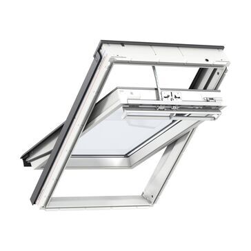 VELUX GGU FK06 006630 White Maintenance-Free Centre Pivot Solar INTEGRA Window - 66cm x 118cm