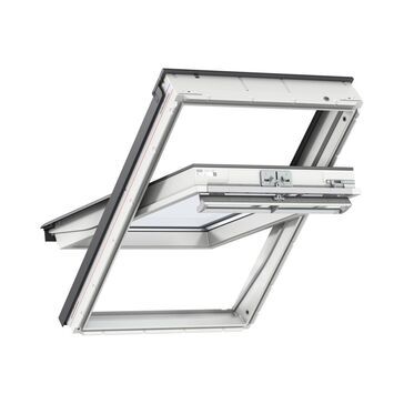 VELUX GGU FK08 0062 White Maintenance-Free Centre Pivot Window - 66cm x 140cm