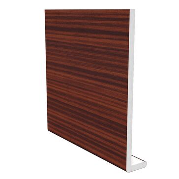 Freefoam Plain 10mm Fascia Board - Woodgrain Mahogany (5m)