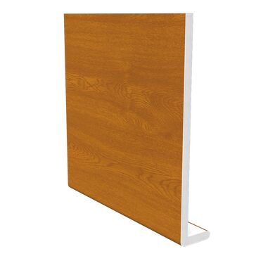 Freefoam Plain 10mm Fascia Board - Woodgrain Light Oak