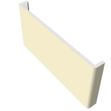Freefoam Double Ended Plain 10mm Fascia Board - Pale Gold (2.5m)