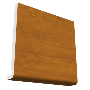 Freefoam Magnum Square Leg 18mm Fascia Board - Woodgrain Light Oak (5m)