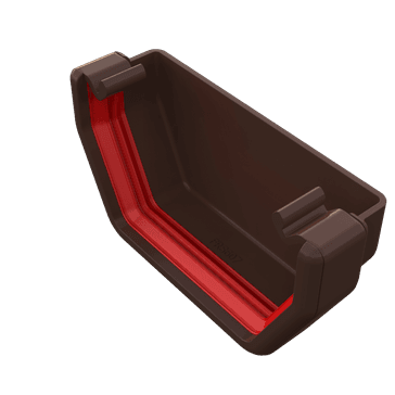 Freeflow 114mm uPVC Square Gutter External Stop End