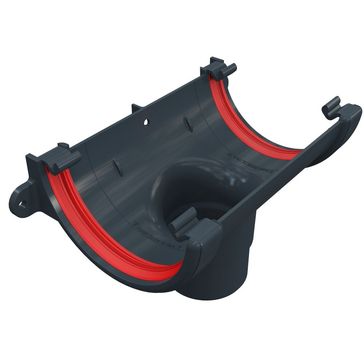 Freeflow 112mm uPVC Half Round Gutter Running Outlet