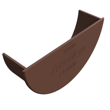 Freeflow 112mm uPVC Half Round Gutter Internal Stop End