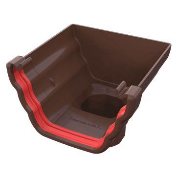 Freeflow 135mm uPVC Ogee Gutter Stopend Outlet