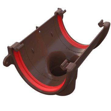 Freeflow 116mm uPVC Half Round Deep Gutter Running Outlet