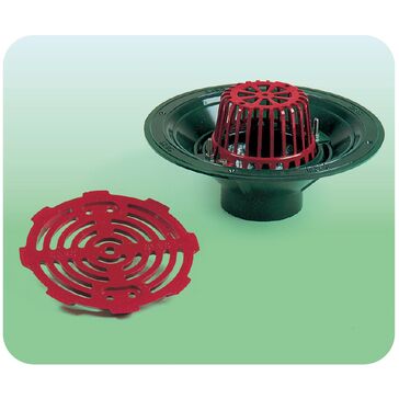 Caroflow 75mm Vertical Threaded Flat Roof Drainage Outlet (Flat Grate)