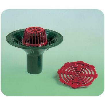 Caroflow 150mm Vertical Spigot Flat Roof Drainage Outlet (Dome Grate)