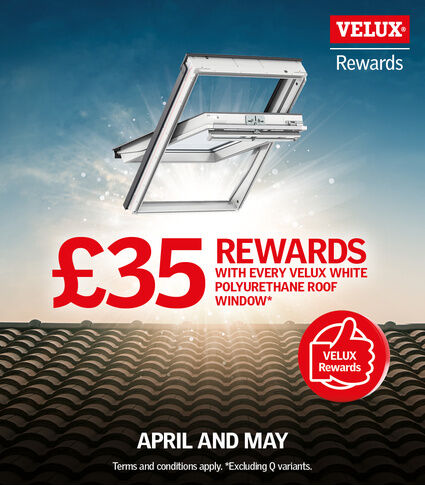 £35 Rewards With Every VELUX White Polyurethane Roof Window