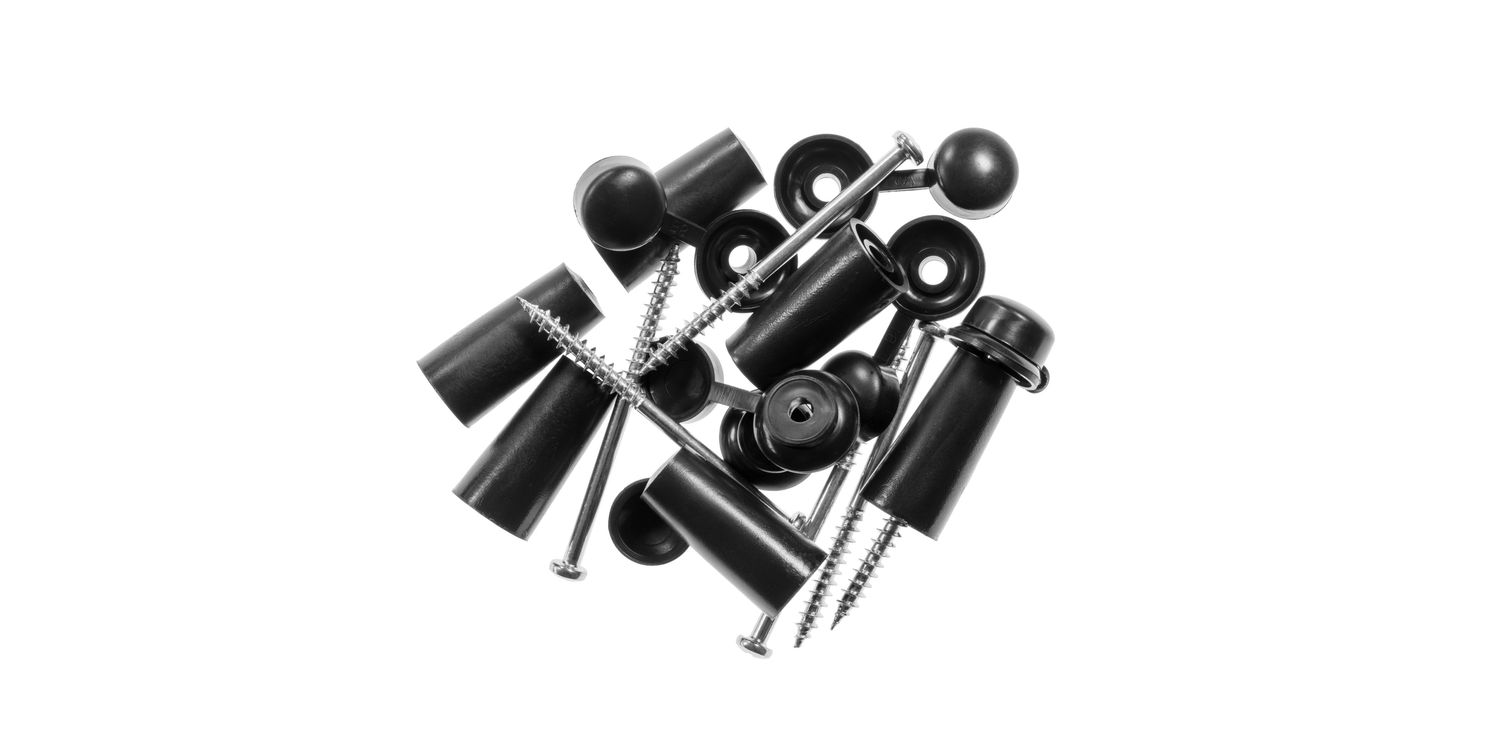 United Pacific 70076 Black Snap-On Cap For #6/#8 Screws – Pack Of 10, Plastic