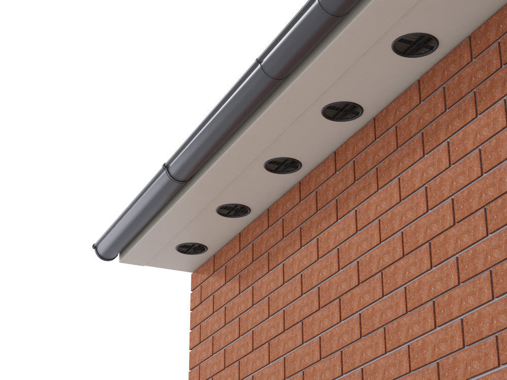 Timloc 10 x Anthracite Grey Plastic 70mm Round Circular Push In Soffit Air Vents 