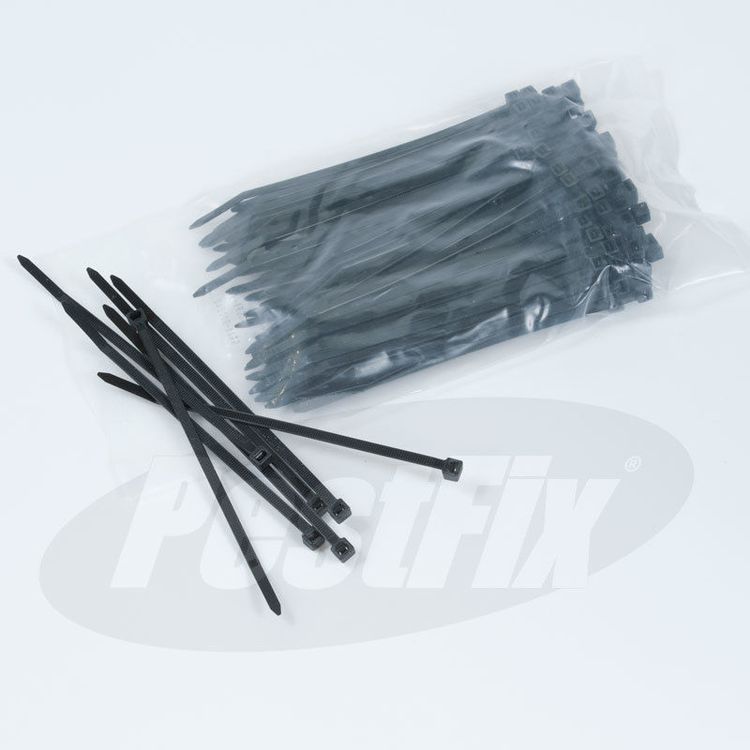 Black Standard Nylon Netting Corner Ties - 160mm x 4.8mm (Pack of 100 ...