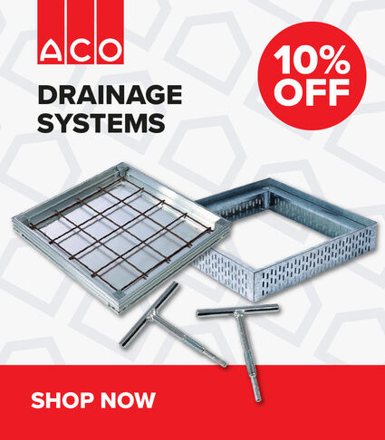 10% off ACO drainage systems