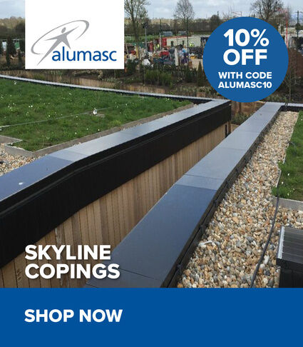 10% off Alumasc Skyline aluminium coping