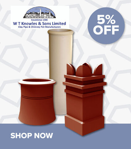 5% off W T Knowles chimney pots