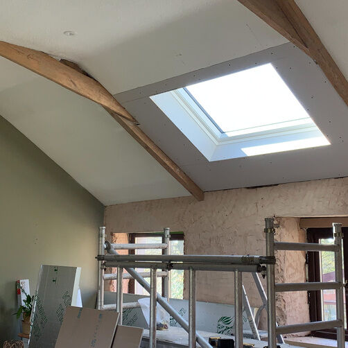 Customer image of VELUX GGU UK04 0067 White Maintenance-Free Centre Pivot Window - 134cm x 98cm