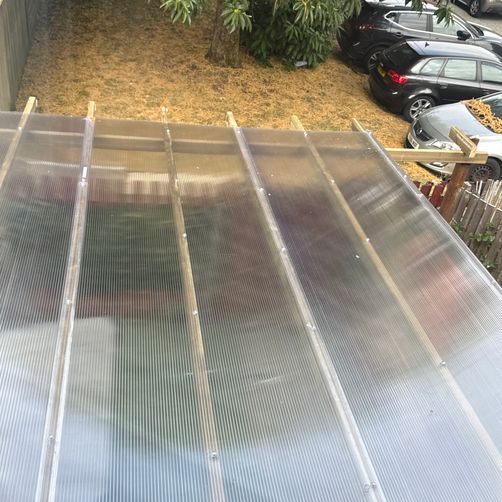Customer image of Solstice Polycarbonate Roof Sheet Clear H Profile / Section