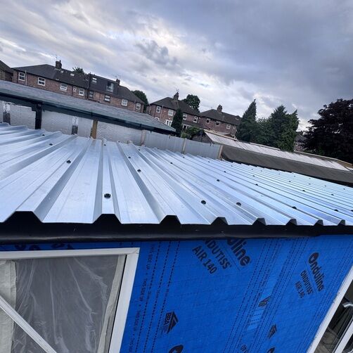 Customer image of Galvanised Steel Box Profile Roofing Sheet (32/1000) - Cut to Length