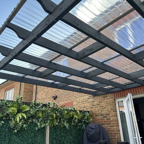 Customer image of Solstice 3" ASB Lightweight Corrugated PVC Roof Sheet - 0.8mm Thick