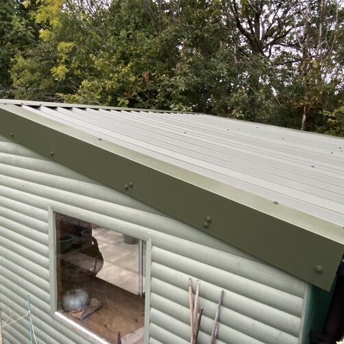 Customer image of PVC Plastisol Coated Steel Box Profile Roofing Sheet (34/1000) - Cut to Length