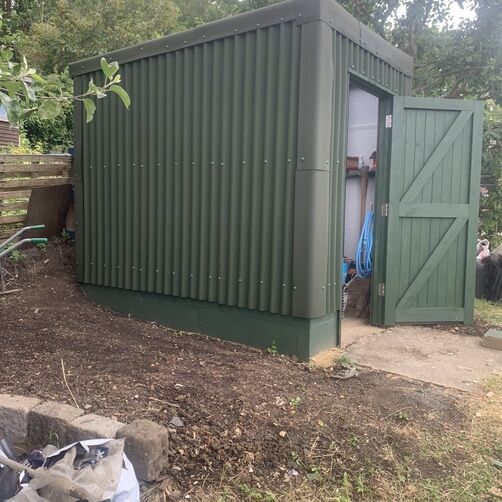 Customer image of Solstice Bitumen Roof Sheet Edge Piece - 1000mm x 130mm x 200mm