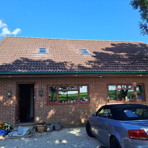 Customer image of VELUX GGU CK04 0070 White Maintenance-Free Centre Pivot Window - 55cm x 98cm