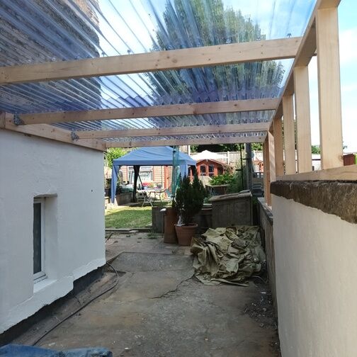 Customer image of Mistral Heavy Duty Corrugated PVC Roof Sheeting (Clear) - 1.1mm Thick