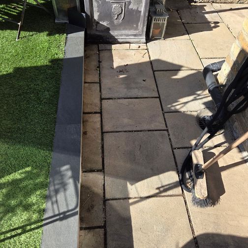 Customer image of Castle Porcelain Border Edge Tiles - 150mm x 900mm x 20mm