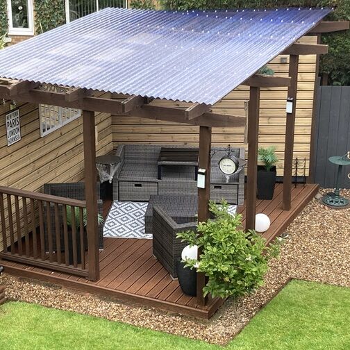 Customer image of Mistral Heavy Duty Corrugated PVC Roof Sheeting (Clear) - 1.1mm Thick