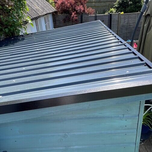 Customer image of Metal Edge Shed Roof Trim - 25mm x 50mm x 2m