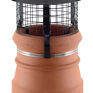 Brewer Round Strap Fix Solid Fuel Aluminium Birdguard Chimney Cowl (Fits Pots 6" - 10") additional 1