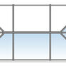 Korniche Aluminium Flat Roof Window Lantern - 1.5m x 1m (No Rafters Included) additional 8