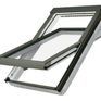 FAKRO White PU Coated Pine Centre Pivot Triple Glazed Roof Window (FTU-V, 55cm x 98cm) additional 1