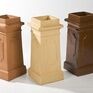 Clay Solid Fuel Square-Panelled Chimney Pot - 730mm additional 1