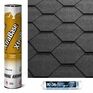 Katepal KL Black Hexagonal Bitumen Felt Shingles Kit additional 1