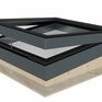 Whitesales em.glaze Double Glazed Flat Glass Anthracite Grey Rooflight with Aluminium Frame (With A 150mm Timber Sloping Upstand) additional 2