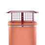 Brewer Square Solid Fuel Chimney Birdguard With Rain Cap (Fits Pots 6" - 10") additional 1