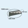 Solstice Bitumen Roof Sheet Edge Piece - 1000mm x 130mm x 200mm additional 4