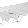 Solstice Clear PVC Corrugated Roof Sheet Flashing Strip - 950mm x 150mm additional 2