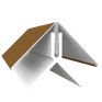 Freefoam Fortex Natura V-Groove Cladding 2-Part External Corner Trim - 3m additional 1